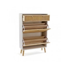 Scarpiera Versa Vega Rattan Legno di paulownia 25,5 x 106 x 70 cm