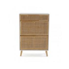 Scarpiera Versa Vega Rattan Legno di paulownia 25,5 x 106 x 70 cm