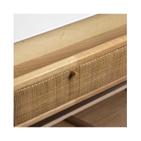 Scarpiera Versa Vega Rattan Legno di paulownia 25,5 x 106 x 70 cm