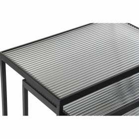 Set di 3 Tavolini DKD Home Decor Nero 58 x 36,5 x 53,5 cm