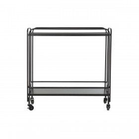 Ingresso DKD Home Decor Cristallo Nero Metallo (80 x 28 x 80,5 cm)