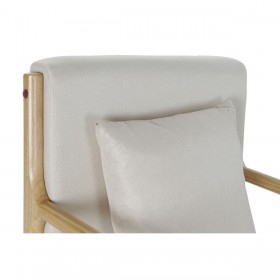 Poltrona DKD Home Decor Beige Poliestere Legno MDF (65 x 77 x 73 cm)