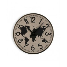 Orologio da Parete Versa Metallo Mappamondo 4 x 40 x 40 cm