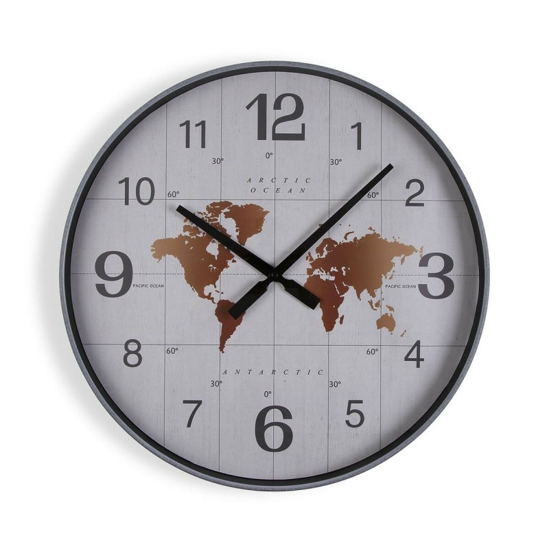 Orologio da Parete Versa Metallo Mappamondo 4,7 x 50,8 x 50,8 cm
