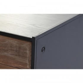 Mobile TV DKD Home Decor 144,5 x 40 x 51 cm Nero Arancio Legno Riciclato Pino