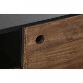 Mobile TV DKD Home Decor 144,5 x 40 x 51 cm Nero Arancio Legno Riciclato Pino