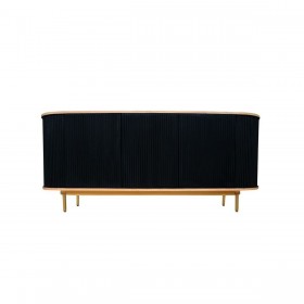 Credenza DKD Home Decor 177 x 45 x 75 cm Naturale Nero Rovere Legno di mango
