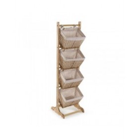 Scaffale da Bagno Versa Nadir Marrone 35 x 125 x 35 cm