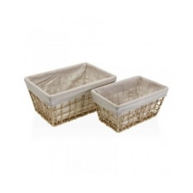 Cesto per i Panni Versa Nadir Marrone Alghe marine 22 x 15 x 32 cm