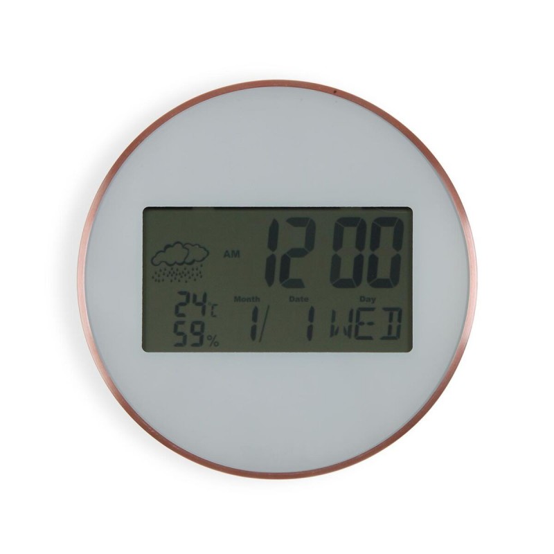Orologio da Parete Versa Bianco Plastica Minimalista 2,8 x 25 x 25 cm