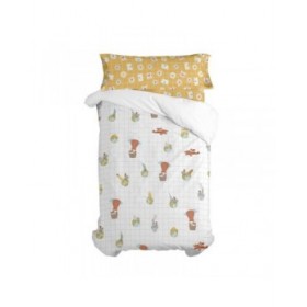 Set di copripiumino HappyFriday Mr Fox World trip Multicolore Singolo 2 Pezzi