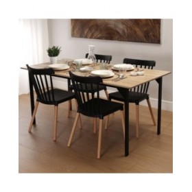 Tavolo da Pranzo Versa Collins Metallo Melammina Legno MDF 75 x 80 x 164,5 cm