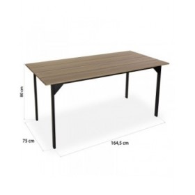 Tavolo da Pranzo Versa Collins Metallo Melammina Legno MDF 75 x 80 x 164,5 cm