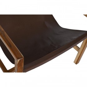 Poltrona DKD Home Decor Naturale Marrone scuro Teca 66 x 73 x 77 cm