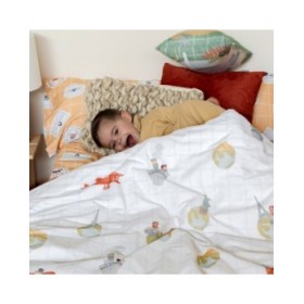 Set di copripiumino HappyFriday Mr Fox World trip Multicolore Singolo 2 Pezzi