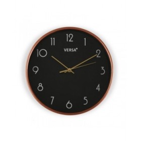 Orologio da Parete Versa Nero Plastica 4 x 30 x 30 cm