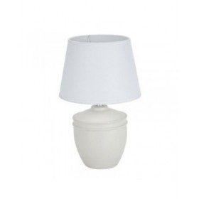 Lampada da tavolo Versa Aurelia Bianco Cotone Ceramica 40 W 20 x 31,5 cm