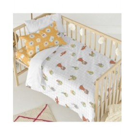 Set di copripiumino HappyFriday Mr Fox World trip Multicolore Culla Neonato 2 Pezzi