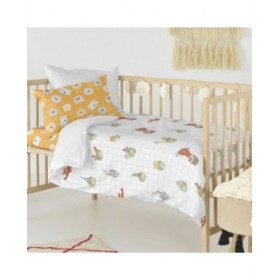 Set di copripiumino HappyFriday Mr Fox World trip Multicolore Culla Neonato 2 Pezzi
