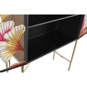 Credenza DKD Home Decor 85 x 35 x 155 cm Cristallo Nero Rosa Dorato Metallo Giallo