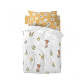 Set di copripiumino HappyFriday Mr Fox World trip Multicolore Culla Neonato 2 Pezzi