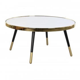 Tavolino da Caffè DKD Home Decor Glamour Dorato Argentato Acciaio Specchio 82,5 x 82,5 x 40 cm