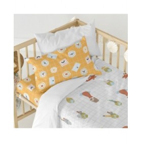 Set di copripiumino HappyFriday Mr Fox World trip Multicolore Culla Neonato 2 Pezzi