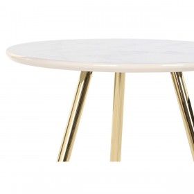 Set di 2 tavoli DKD Home Decor Bianco Nero Dorato 46 x 46 x 45 cm