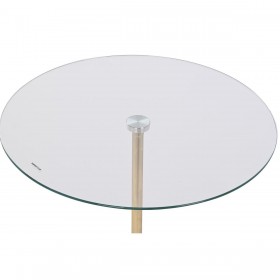 Tavolo aggiuntivo DKD Home Decor Nero Trasparente Dorato Cristallo Acciaio 45 x 45 x 50 cm