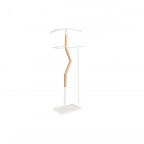 Attaccapanni da Terra DKD Home Decor Naturale Legno Acciaio Bianco (48 x 20 x 106,5 cm)