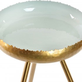 Tavolo aggiuntivo DKD Home Decor Azzurro Metallo Laccato (43 x 43 x 61 cm)