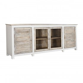 Credenza DKD Home Decor Bianco Naturale Marrone Chiaro Legno di mango 210 x 40 x 82 cm