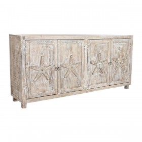 Credenza DKD Home Decor Naturale Bianco Legno di mango (193 x 40,6 x 91,4 cm)