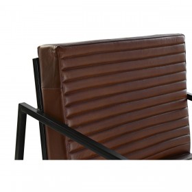 Poltrona DKD Home Decor Marrone Nero Metallo 75 x 89 x 90 cm