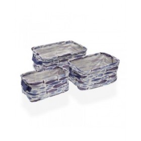 Set di Cestini Versa Aqua 2 18 x 14 x 28 cm