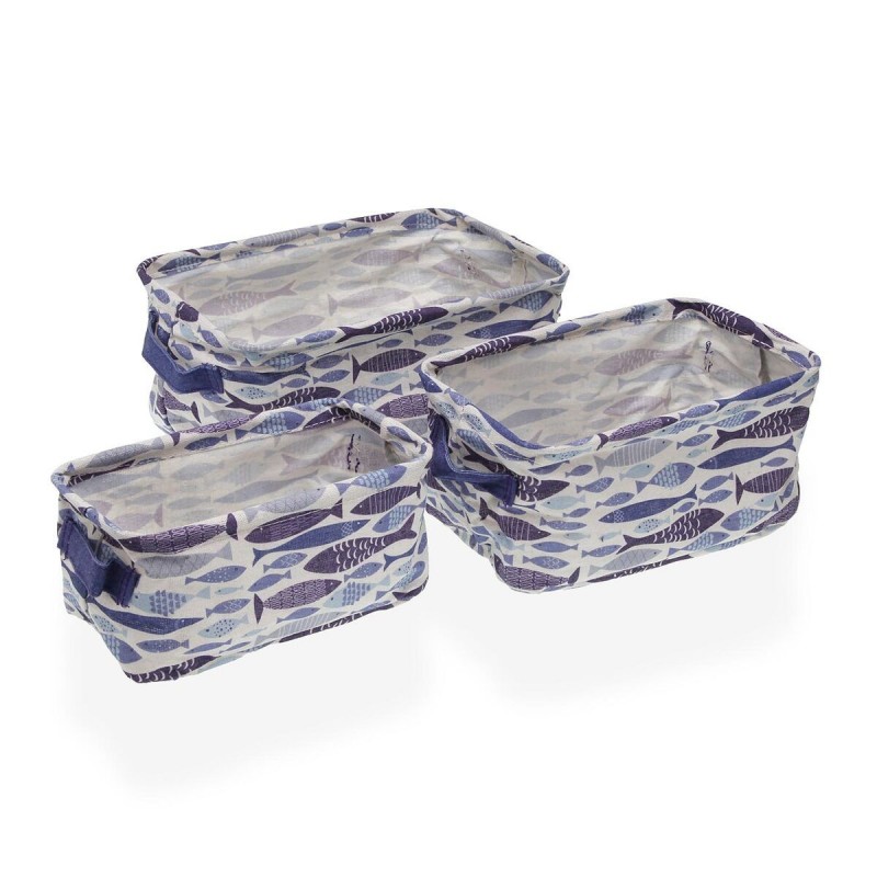 Set di Cestini Versa Aqua 2 18 x 14 x 28 cm