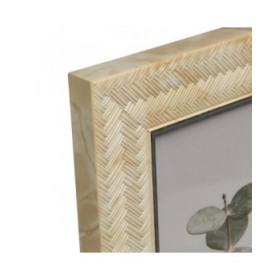 Cornice Portafoto Versa Grigio Crema Legno