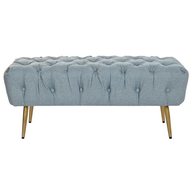 Panca DKD Home Decor   103 x 46 x 42 cm Azzurro Dorato Metallo