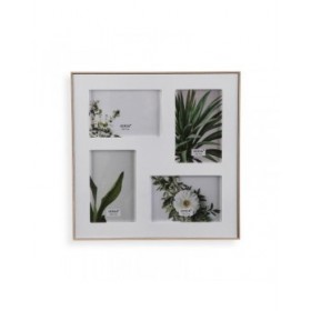 Cornice Portafoto Versa Bianco Legno 31,5 x 31,5 cm