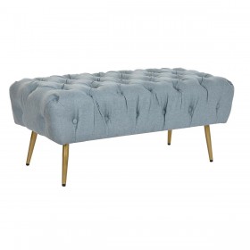 Panca DKD Home Decor   103 x 46 x 42 cm Azzurro Dorato Metallo