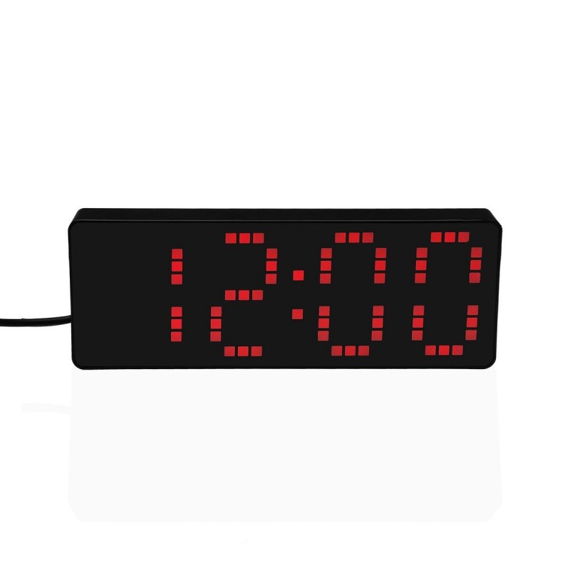 Orologio-Sveglia Versa Nero Rosso