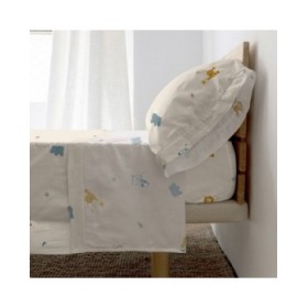 Set di Lenzuola HappyFriday  HF Mini Animals Multicolore Singolo 2 Pezzi