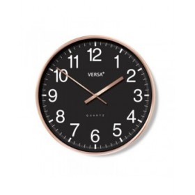 Orologio da Parete Versa Nero Plastica 4,3 x 30 x 30 cm
