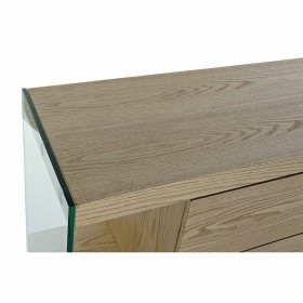 Tavolino da Caffè DKD Home Decor Cristallo legno di noce (130 x 70 x 42 cm)