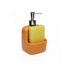 Dispenser di Sapone Versa Arancio Ceramica 9,4 x 17,8 x 10,5 cm