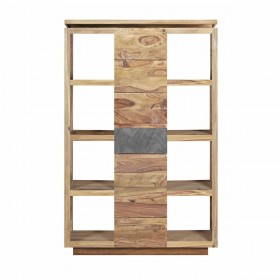 Scaffale DKD Home Decor Sheesham Marrone Grigio Naturale Legno 120 x 40 x 185 cm