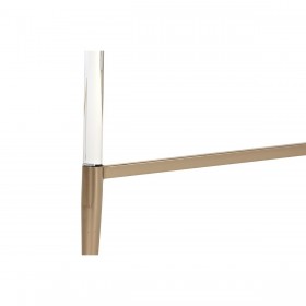 Tavolino da Caffè DKD Home Decor Glamour Trasparente Dorato Acrilico Metallo 87 x 87 x 50 cm