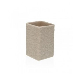 Portaspazzolini da Denti Versa Viti Beige Resina 7,4 x 10,6 x 7,4 cm