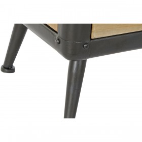 Comodino DKD Home Decor Abete Metallo Legno (51 x 40 x 70 cm)