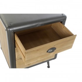 Comodino DKD Home Decor Abete Metallo Legno (51 x 40 x 70 cm)